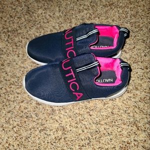 Nautica Kids Girls Youth Athletic Fashion Sneaker Running Shoe -Slip On-